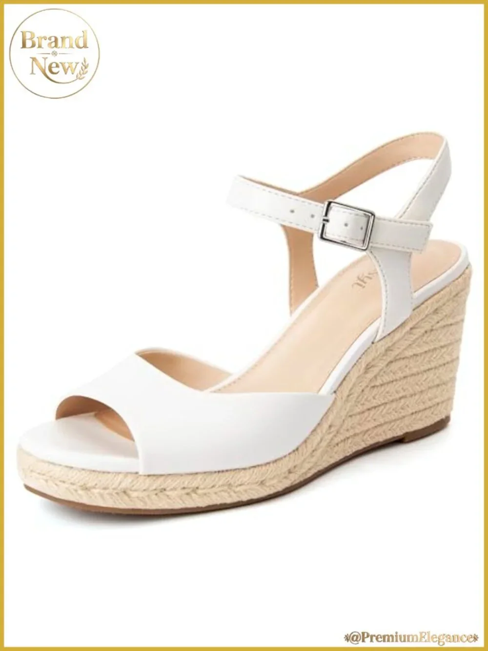 Women's Wedge Platform Sandals Braided Espadrilles Ankle Strap Open Toe Buckle